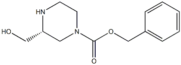 (R)-3-(羟甲基)哌嗪-1-羧酸苄酯结构式