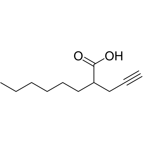 2-己基-4-戊炔酸结构式