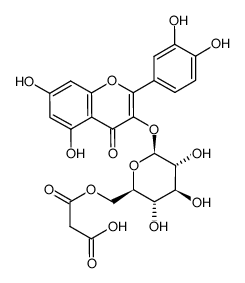 Quercetin 3-O-(6''-O-malonyl)-β-D-glucoside结构式