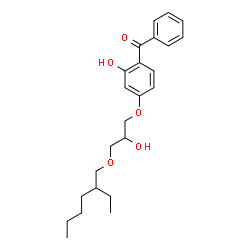 [4-[3-[(2-ethylhexyl)oxy]-2-hydroxypropoxy]-2-hydroxyphenyl] phenyl ketone结构式