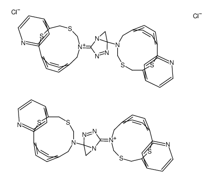 bis[[azobis[4,1-phenylene-2,5-benzothiazolediylmethylenethio[(dimethylamino)methylidyne]]]methylammonium] dichloride Structure
