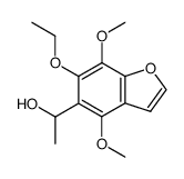 4,7-dimethoxy-6-ethoxy-5-(1-hydroxyethyl)benzofuran Structure