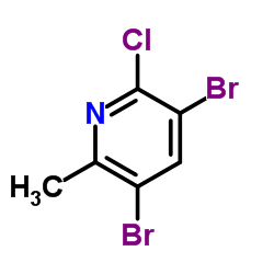 2-Chloro-3,5-dibromo-6-methylpyridine Structure