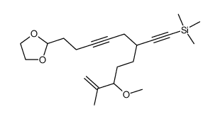 [3-(5-[1,3]Dioxolan-2-yl-pent-2-ynyl)-6-methoxy-7-methyl-oct-7-en-1-ynyl]-trimethyl-silane Structure