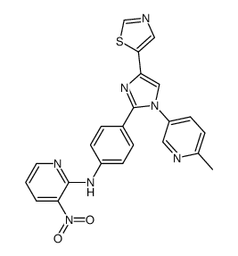 N-(4-(1-(6-methylpyridin-3-yl)-4-(thiazol-5-yl)-1H-imidazol-2-yl)phenyl)-3-nitropyridin-2-amine Structure