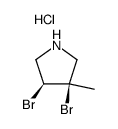 cis-3,4-dibromo-3-methylpyrrolidine hydrochloride结构式