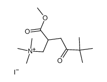 2-(methoxycarbonyl)-N,N,N,5,5-pentamethyl-4-oxohexan-1-aminium iodide Structure