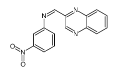 N-(3-nitrophenyl)-1-quinoxalin-2-ylmethanimine Structure