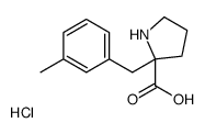 (S)-2-(3-METHYLBENZYL)PYRROLIDINE-2-CARBOXYLIC ACID HYDROCHLORIDE Structure