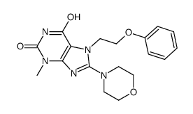3-methyl-8-morpholin-4-yl-7-(2-phenoxyethyl)purine-2,6-dione Structure