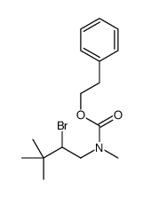 2-phenylethyl N-(2-bromo-3,3-dimethylbutyl)-N-methylcarbamate Structure