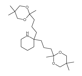 2,2-bis(4-oxopentyl 2',2'-dimethylpropylene ketal)piperidine结构式