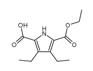 3,4-diethyl-pyrrole-2,5-dicarboxylic acid monoethyl ester结构式