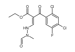 ethyl 3-N-formyl-N-methylhydrazyl-2-(2,4-dichloro-5-fluoro)benzoylacrylate结构式