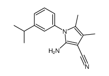 2-amino-4,5-dimethyl-1-(3-propan-2-ylphenyl)pyrrole-3-carbonitrile结构式