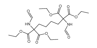 1,6-bis-formylamino-hexane-1,1,6,6-tetracarboxylic acid tetraethyl ester Structure