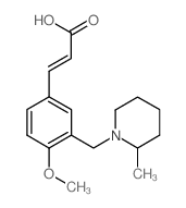 (2E)-3-{4-Methoxy-3-[(2-methylpiperidin-1-yl)-methyl]phenyl}acrylic acid结构式