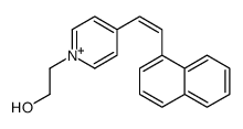 2-[4-(2-naphthalen-1-ylethenyl)pyridin-1-ium-1-yl]ethanol结构式