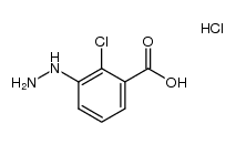 2-chloro-3-hydrazinylbenzoic acid hydrochloride Structure