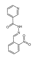 N'-((2-nitrophenyl)methylidene)pyridine-3-carbohydrazide结构式