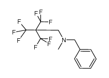 N-benzyl-3,3,3-trifluoro-N-methyl-2,2-bis(trifluoromethyl)propan-1-amine结构式