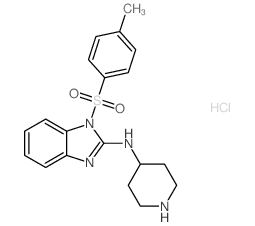 N-(哌啶-4-基)-1-甲苯磺酰-1H-苯并[d]咪唑-2-胺盐酸盐结构式