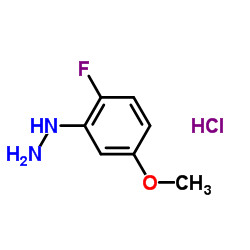2-氟-5-甲氧基苯肼盐酸盐结构式