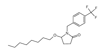 1-(4-trifluoromethyl)benzyl-5-n-octyloxy-pyrrolidin-2-one结构式