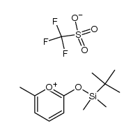 2-[(tert-butyldimethylsilyl)oxy]-6-methylpyrylium trifluoromethanesulfonate Structure