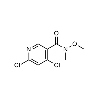 4,6-Dichloro-N-methoxy-N-methyl-pyridine-3-carboxamide Structure