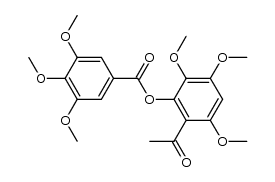 2'-(3,4,5-trimethoxybenzoyloxy)-3',4',6'-trimethoxyacetophenone Structure