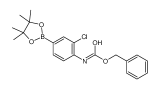 Benzyl 2-chloro-4-(4,4,5,5-tetramethyl-1,3,2-dioxaborolan-2-yl)phenylcarbamate picture