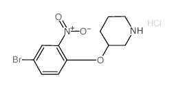 3-(4-Bromo-2-nitrophenoxy)piperidine hydrochloride Structure