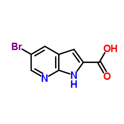 5-溴-1H-吡咯并[2,3-B]吡啶-2-羧酸结构式