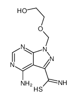 4-amino-1-(2-hydroxyethoxymethyl)pyrazolo[3,4-d]pyrimidine-3-carbothioamide Structure