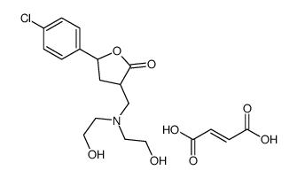 3-[[bis(2-hydroxyethyl)amino]methyl]-5-(4-chlorophenyl)oxolan-2-one,(E)-but-2-enedioic acid结构式