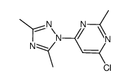 4-chloro-6-(3,5-dimethyl-1H-1,2,4-triazol-1-yl)-2-methylpyrimidine Structure