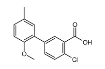 2-chloro-5-(2-methoxy-5-methylphenyl)benzoic acid Structure
