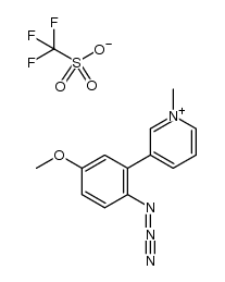 1-methyl-3-(2-azido-5-methoxyphenyl)pyridinium triflate结构式