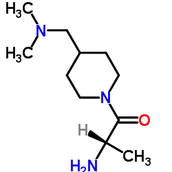 (2S)-2-Amino-1-{4-[(dimethylamino)methyl]-1-piperidinyl}-1-propanone结构式