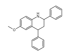 1,2,3,4-tetrahydro-6-methoxy-2,4-diphenylquinoline结构式