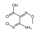 3-amino-3-chloroimino-2-methoxyiminopropanoic acid Structure