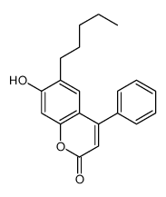 7-hydroxy-6-pentyl-4-phenylchromen-2-one Structure