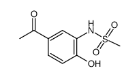 N-(5-乙酰基-2-羟基苯基)甲磺酰胺结构式