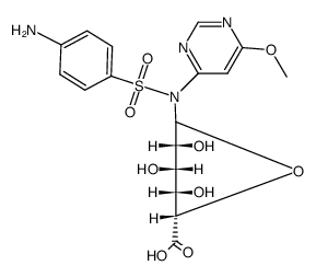 1-[(4-amino-benzenesulfonyl)-(6-methoxy-pyrimidin-4-yl)-amino]-1-deoxy-D-glucopyranuronic acid Structure