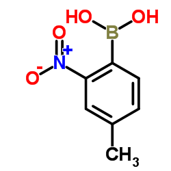 4-甲基-2-硝基苯基硼酸结构式