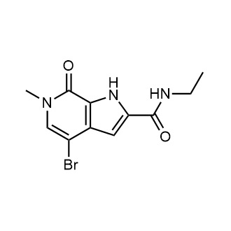 4-溴-N-乙基-6-甲基-7-氧代-1h-吡咯并[2,3-c]吡啶-2-甲酰胺结构式