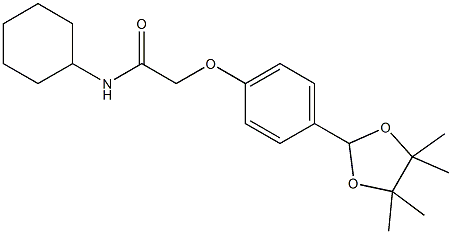 N-环己基-2-(4-(4,4,5,5-四甲基-1,3-二噁戊环-2-基)苯氧基)乙酰胺结构式