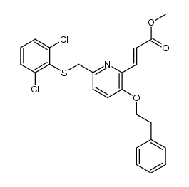 (E)-methyl 3-(6-(((2,6-dichlorophenyl)thio)methyl)-3-phenethoxypyridin-2-yl)acrylate结构式