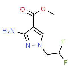 3-氨基-1-(2,2-二氟乙基)-1H-吡唑-4-羧酸甲酯结构式